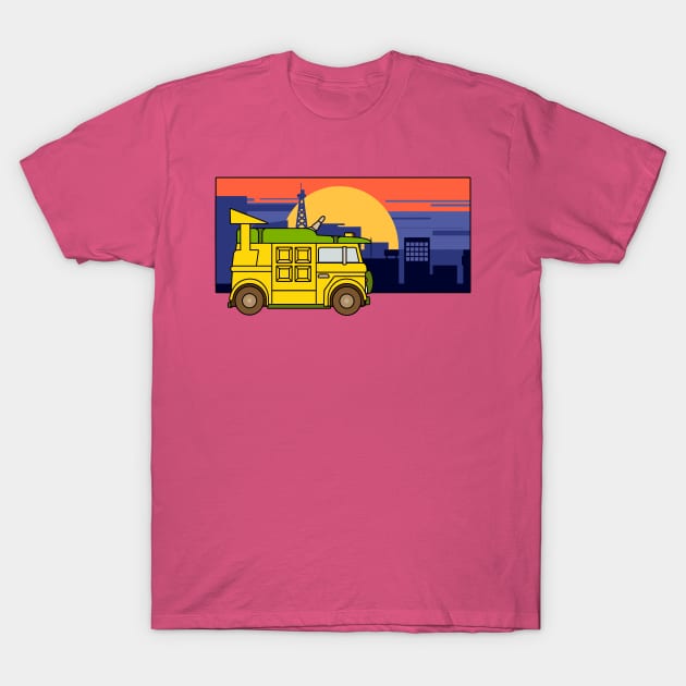 Ninja Turtles Van T-Shirt by untitleddada